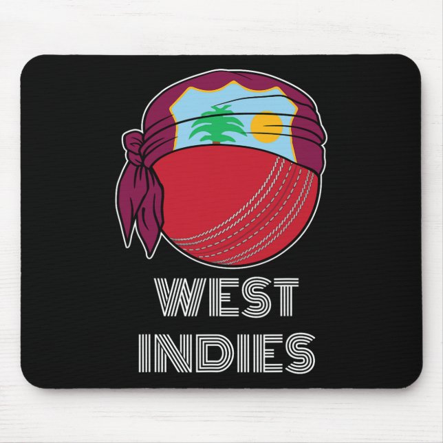 Westindische Cricket-Fans-Shirt Fans Geschenk West Mousepad (Vorne)