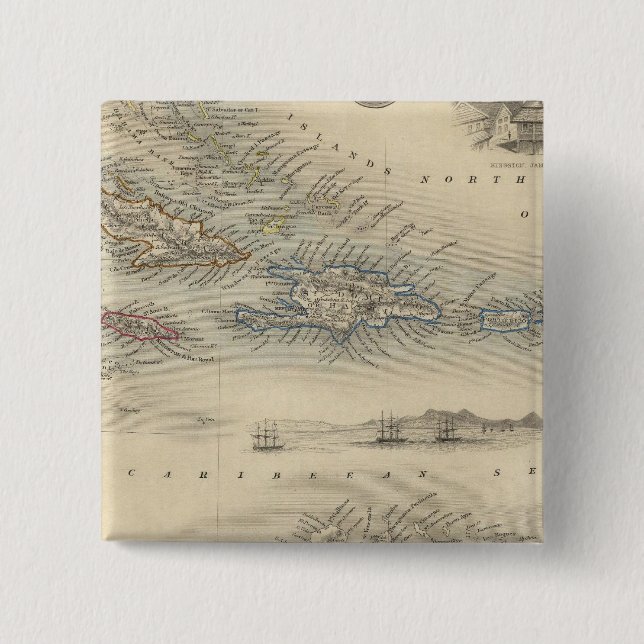 Westindische Inseln 3 Button (Vorderseite)