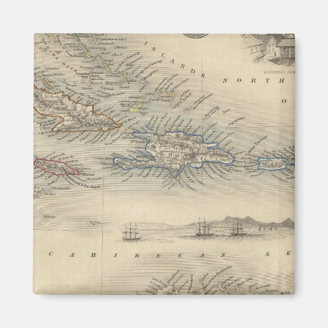 Westindische Inseln 3 Magnet (Vorne)