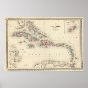 Westindische Inseln 5 Poster