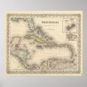 Westindische Inseln 6 Poster