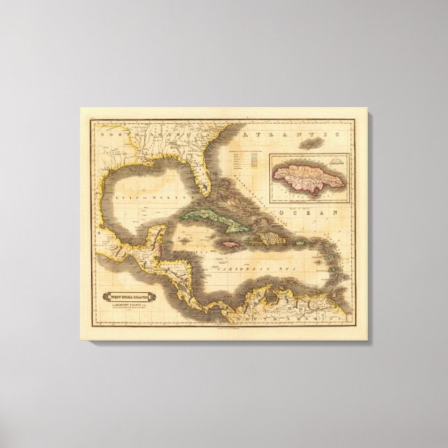 Westindische Inseln Leinwanddruck (Vorderseite)