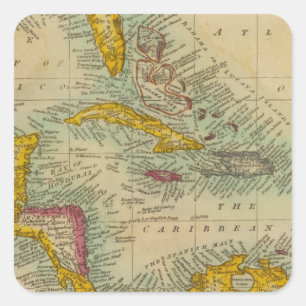 Westindische Inseln Quadratischer Aufkleber