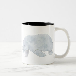 WESTINDISCHES MANATEM ZWEIFARBIGE TASSE