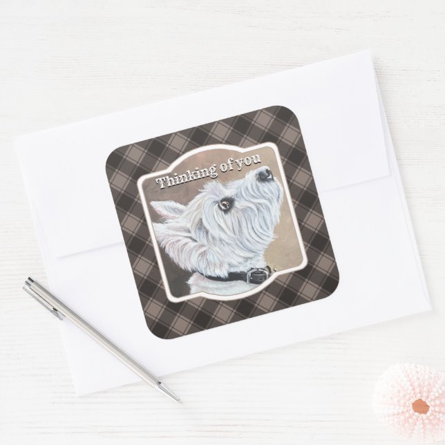 Westioking-Profil B Quadratischer Aufkleber (Umschlag)