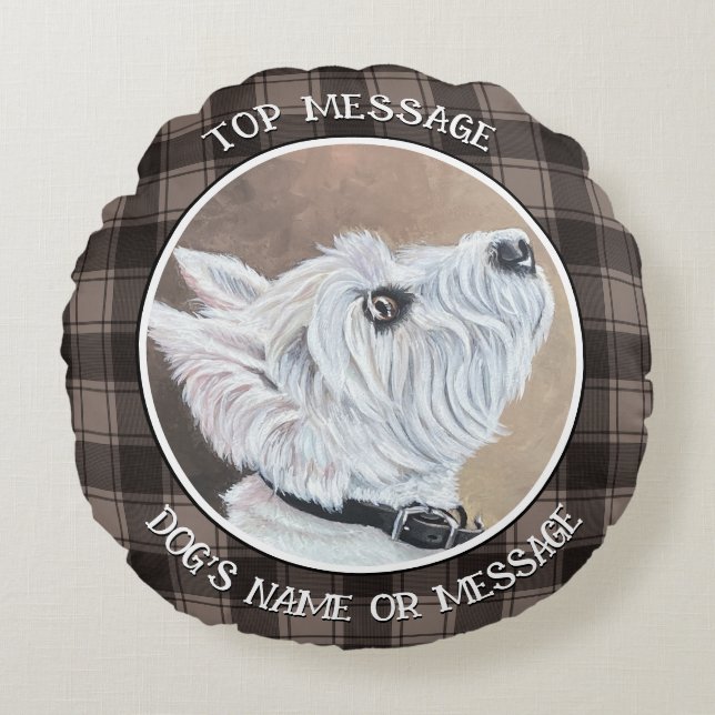 Westioking-Profil B Rundes Kissen (Vorderseite)