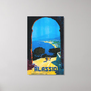 Westitalienische Riviera Reiseplakat Leinwanddruck