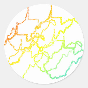 Westjordanland Runder Aufkleber