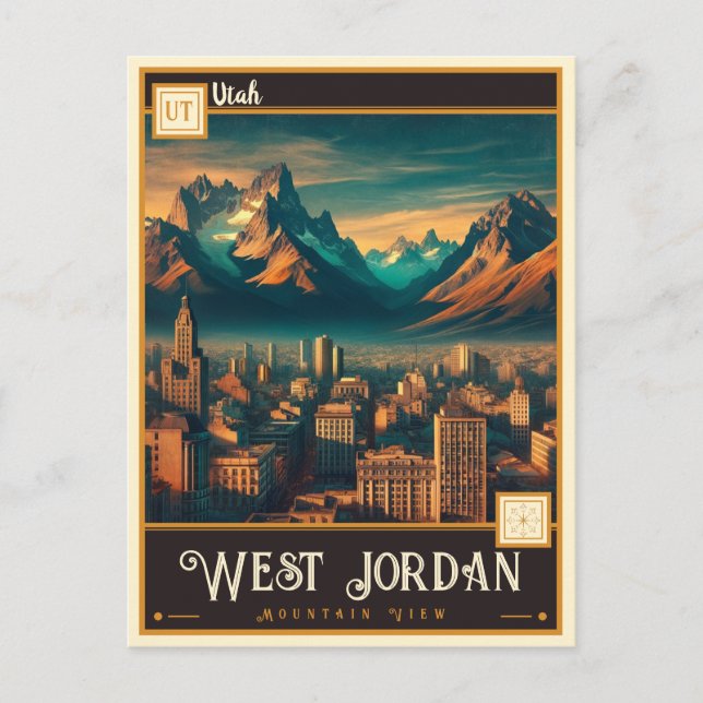 Westjordanland, Utah | VINTAG Postkarte (Vorderseite)