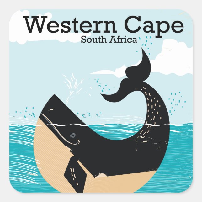 Westkap Südafrika Quadratischer Aufkleber (Vorderseite)