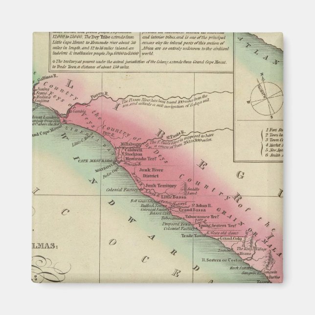 Westküste Afrikas, aus Sierra Leone Magnet (Vorne)