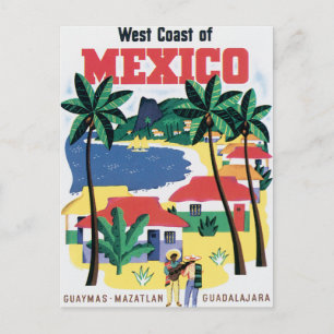 Westküste Mexikos Vintag Postkarte