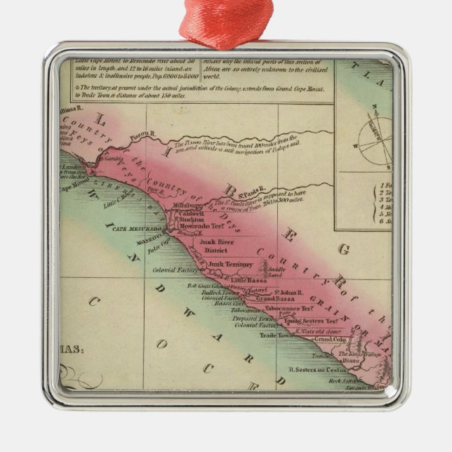 Westküste von Afrika, vom Sierra Leone Silbernes Ornament (Vorne)