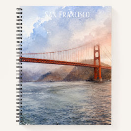 Westküsten-Ästhetik Golden Gate Bridge SF-Geschenk Notizbuch