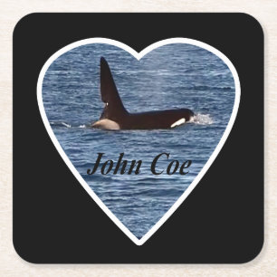 Westküsten-Schwertwal "John Coe" Orca-Achterbahn Rechteckiger Pappuntersetzer