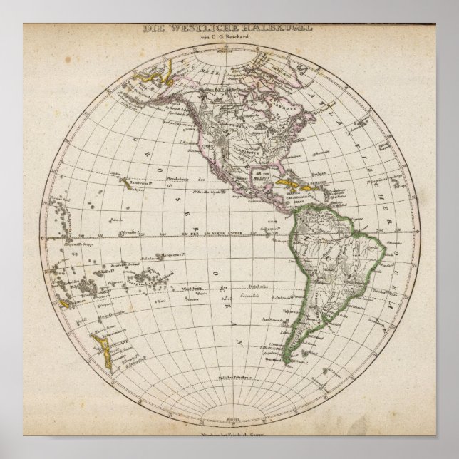 Westl Halbkugel Poster (Vorne)