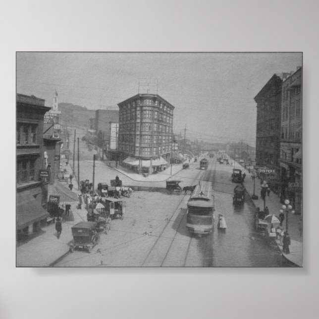 Westlake Boulevard, Seattle, Washington, 1909 Poster (Vorne)