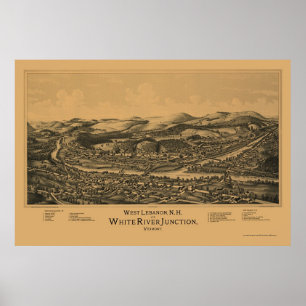 Westlibanon, NH Panoramic Map - 1889 Poster
