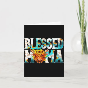 Westlich gesegnete Kuh Mama Kuh Druck Mutter Mutte Karte
