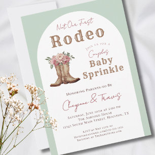 Westliche Babyparty - Nicht unser erstes Rodeo Spr Einladung