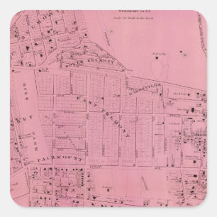 westliche Betriebe Quadratischer Aufkleber
