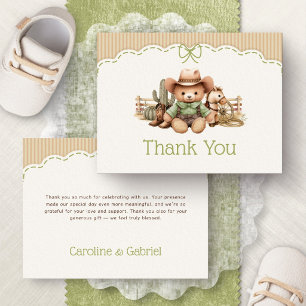 Westliche geschlechtsneutrale Babyshower-Dankeskar Dankeskarte