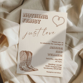 Westliche handgezeichnete Nichts-Elegantes-nur-Lie Einladung