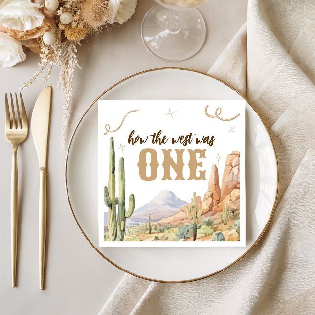 Westliche „How the West Was One“-Serviette Serviette (Von Creator hochgeladen)