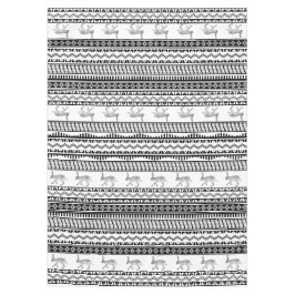 Westliche Jackkaninchen und geometrische Muster Tischdecke