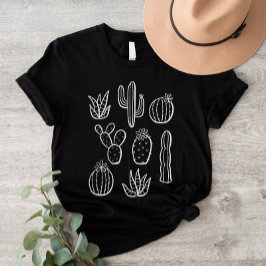 Westliche Kakteenpflanzen Wüsten Boho Botanischer  T-Shirt