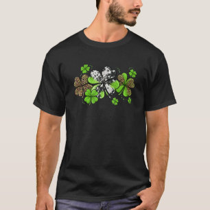 Westliche Kuhleder-Leoparden-Shamrocks St. Patrick T-Shirt