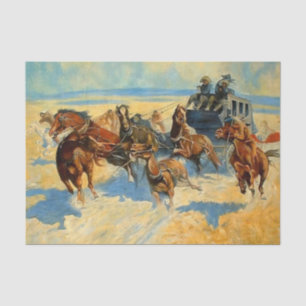 Westliche Kunst „Downing the Nigh Leader“ Seidenpapier