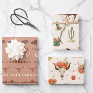 Westliche Landschaft Geschenkpapier Set