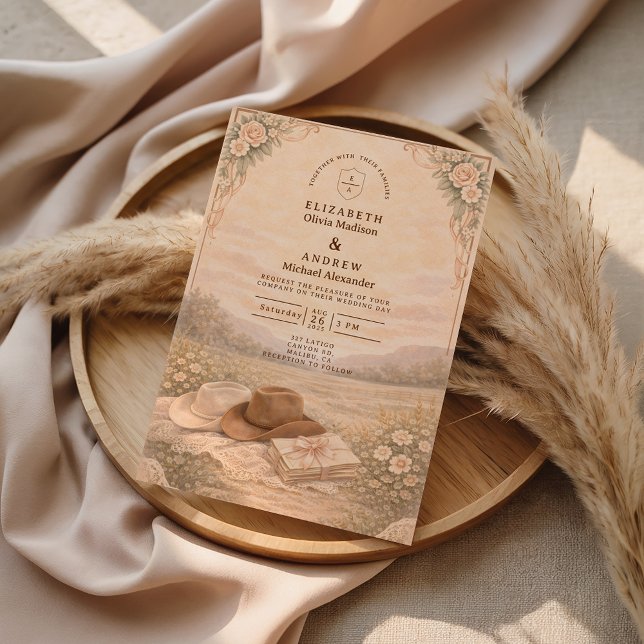Westliche Meadow Keepsake Hochzeit Einladung (Von Creator hochgeladen)