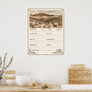 Westliche Nationalparks Kinder Reise Erinnerung Poster