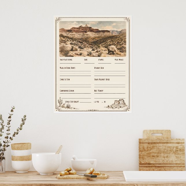 Westliche Nationalparks Kinder Reise Erinnerung Poster (Küche)