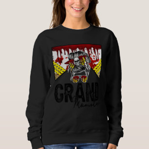 Westliche Oma-Monster-Halloween-Frisur Sweatshirt