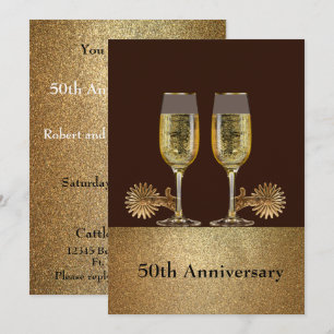 Westliche Party Champagner und Cowboy Hut Maßanfer Einladung