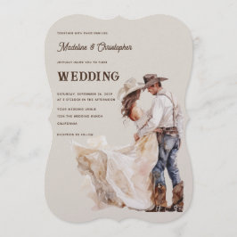 Westliche Ranch-Hochzeitseinladung Einladung