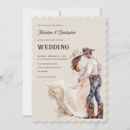 Westliche Ranch-Hochzeitseinladung Einladung