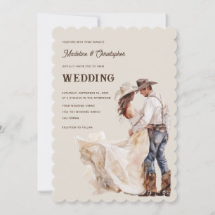 Westliche Ranch-Hochzeitseinladung Einladung