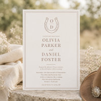 Westliche Rustikale Country-Monogramm-Hochzeit