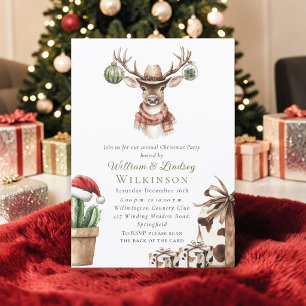 Westliche Weihnachtsfeier-Einladung Einladung
