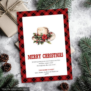 Westliche Weihnachtskarte mit Cowboyhut-Muster Feiertagskarte