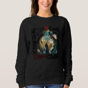 Westlicher Cowgirl-Hut Cowgirl-Stiefel Türkis Sweatshirt