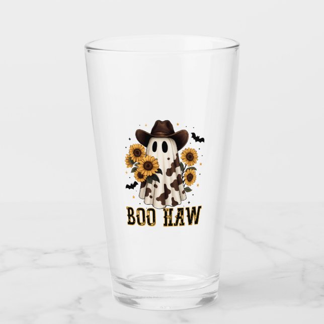 Westlicher Kuhfleck Gruseliger Geist Boo Haw Glas (Vorderseite)