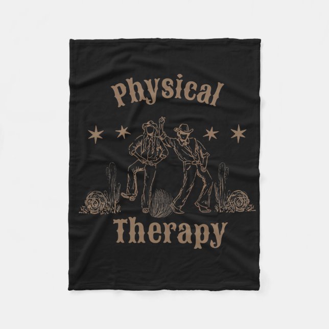 Westlicher Physiotherapeut Pt Behandlung Pta Rücke Fleecedecke (Vorderseite)