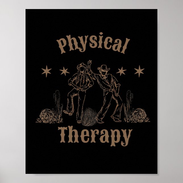 Westlicher Physiotherapeut PT Behandlung PTA Rücke Poster (Vorne)