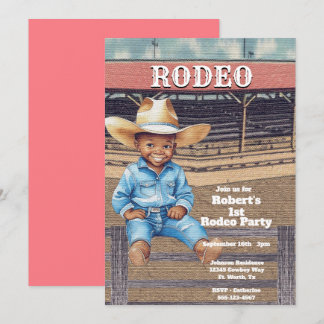 Westlicher Rodeo-Cowboy/Cowgirl personalisierter G Einladung