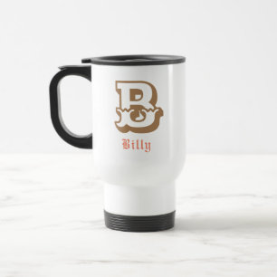Westlicher Stolz Personalisierter Monogramm-Reiseb Reisebecher